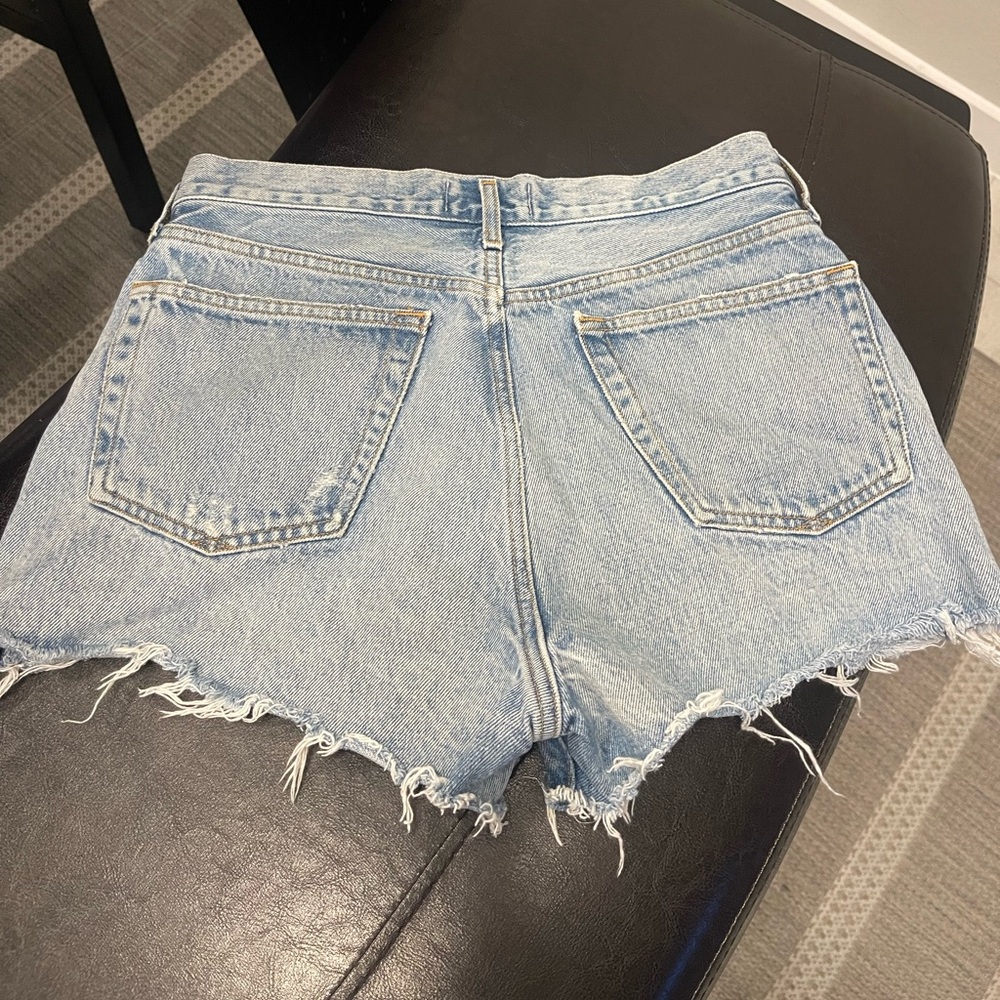 Agolde denim button fly Parker shorts 26 - Picture 3 of 6